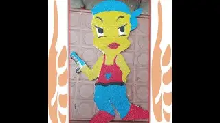 How to make famous cartoon Tweety Drawing with thermocol sheet 2021