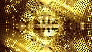 Spinning Gold Luxury Disco Ball Vj Loop - Disco Ball Animation Party Background