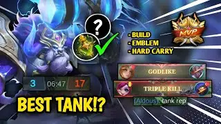 BEST TANK!? The best BUILD and EMBLEM to Carry Your Team! | Mobile Legends