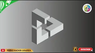 3D Triangle Brick in Corel Draw | Tools Hacker Graphix