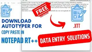 How to copy Paste text in Notepad RT ++ / RTX++ || .xtt .rtx || Autotyper Download