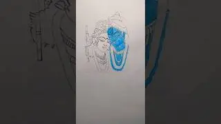 how to draw Krishna radha 