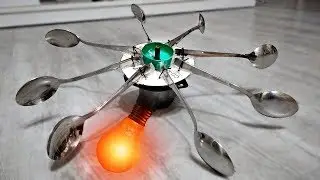 Free Energy  Generator - Water Generator Construction Using Spoon -  Hydro Turbine
