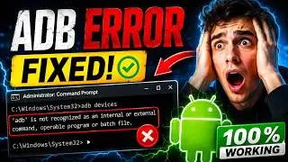 adb is not recognized as an internal or external command operable program or batch file