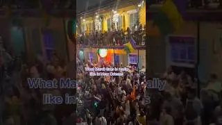 What it’s like on Bourbon Street During Mardi Gras in New Orleans 👀😂 #travel #nola