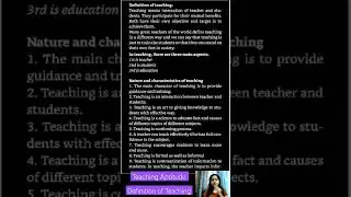 Teaching Aptitude 2 Definition of Teaching #ugcnet #ntaugc #teachingaptitudeclass