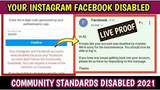 Your Account Has Been Disabled Go To Community Standards| Linked Facebook Instagram Disabled Recover