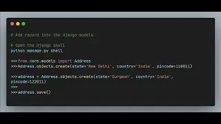 Add record in Django model | Python
