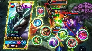 TOP GLOBAL YU ZHONG, BEST BUILD AND EMBLEM FOR AGGRESSIVE GAMEPLAY | NEW META 2021