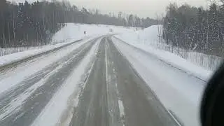 Белоярский и зимник! Тяжёлый подъём! сложило на спуске! 