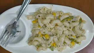 Creamy Corn cheese pasta recipe/white sauce corn pasta/Creamy white sauce pasta with Corn
