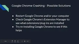 Tech Support Question - Google Chrome Issues
