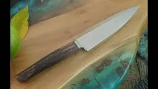 Олег Матюхин универсальный кухонный нож, сталь Lohmann LO-4528, рукоять горный ясень