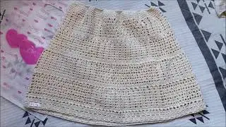 Saia rodada de crochê