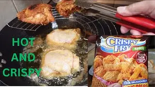 Cooking deep fry chicken for American family / Spicy crispy fry breading mix