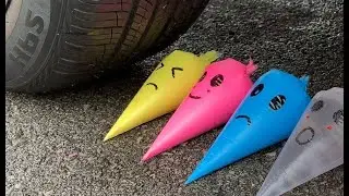 WOW! Experiment Car vs Slime Piping Bags  Crushing Crunchy & Soft Things by Car