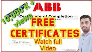 ABB Free Certificate | Free online learning ABB courses| ABB My learning login| free E-learning
