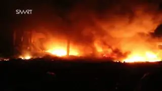 Сирия. После Российской бомбёжки фосфорными бомбами села Бенин пр.Идлеб