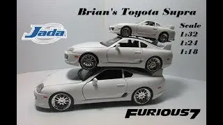 Brian's Toyota Supra Furious 7 Diecast Jada 1:32 1:24 1:18