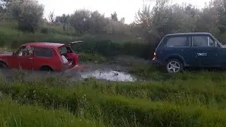 купили ниву и сразу боевые испытания