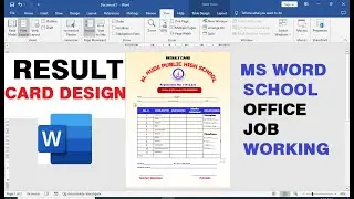 how to make result card in ms word || school report card format