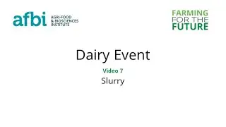 AFBI Dairy Open Day - Slurry management