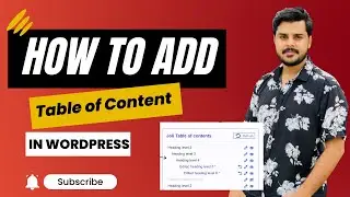 How to Add or Create Table Of Contents in WordPress Posts or Pages