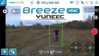 Yuneec Breeze 4k FOLLOW ME MODE & Visual Tracking testing GPS Quadcopter Review BEST DRONE sub $100