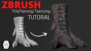 ZBRUSH Tutorial - ZBrush Polypainting/Texturing
