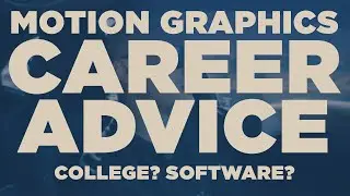 College? Software? Career? | Motion Graphics Advice | Car Talk ep.1