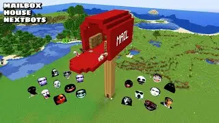 SURVIVAL MAILBOX HOUSE WITH 100 NEXTBOTS in MInecraft - Gameplay - Coffin Meme