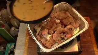 Cooking pork Marsala