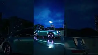 Night Ride. #3dart #outrun #blender3d #car #retrowave #nostalgia #porsche