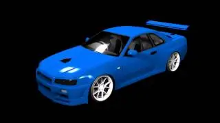 skyline gtr made in cinima 4d