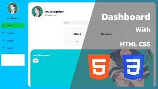 Design dashboard with HTML & CSS Responsive