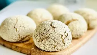 Low-calorie buns for homemade burgers without wheat! NO eggs, NO dairy products