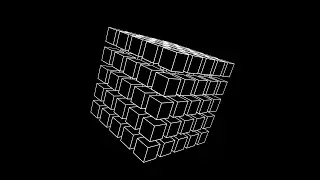 3D Cube Visual Background Loop - Black and White - 4K VJ Loop