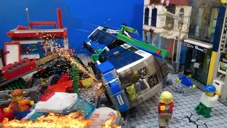 Lego Earthquake Destruction (Stop Motion)