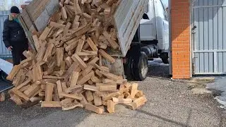 Дрова Для Бани из Дуба.  Один День в Деревне...