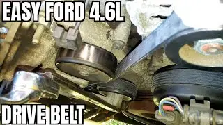 2007 2010 Ford Explorer Sport Trac 4.6 Serpentine Belt Drive Replace How to 2008 2009 Remove Route