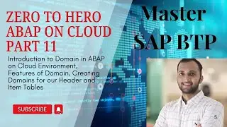 11. Introduction to Domain, Domain Creation in ABAP on Cloud