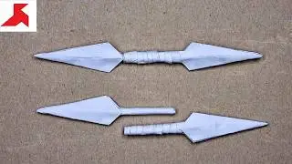 DIY - How to make DOUBLE KUNAI from A4 paper