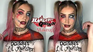 EPIC HARLEY QUINN MAKEUP TUTORIAL!! Impress your friends This Halloween...