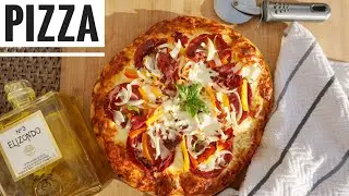 طرز تهیه خمیر پیتزا و پیتزای ایتالیایی درخانه     How to Make Italian Pizza Dough ||  Pizza Sauce