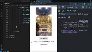 Get location, date and other EXIF data from photo using JavaScript