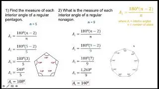 Interior and Exterior Angles of a Regular Polygon