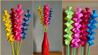 DIY | Beautiful Paper Flower Making | Paper Crafts | Home Decor Ideas | Paper Flower