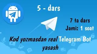 5-dars | Telegram Bot profiliga rasm qo'yish va info yozish.