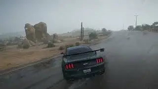 Mustang GT drifting in Rain (sad hours)