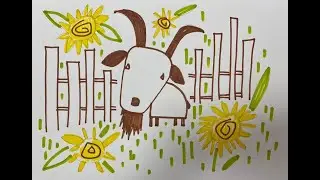 Как нарисовать козлика? How to draw a Goat
